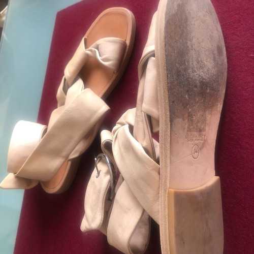 Allsaints leather sandals used, size 36, beige