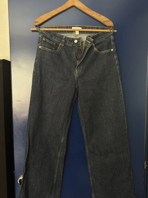 H&M women's long jeans like new, size L 40 12, blue
