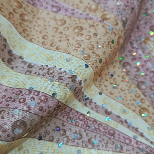 Scarf new in pale beige and pink shades with shiny stones