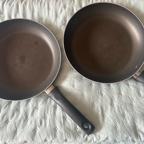 Frying pans used, set of 2, 28 cm, well cared for