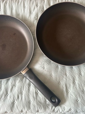 Frying pans used, set of 2, 28 cm, well cared for