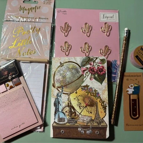 Romantic stationery set in soft earthy tones