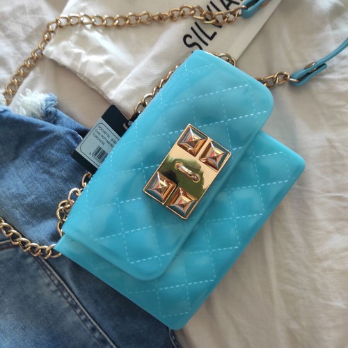 Silvian Heach Shoulder Bag new, turquoise, chain strap