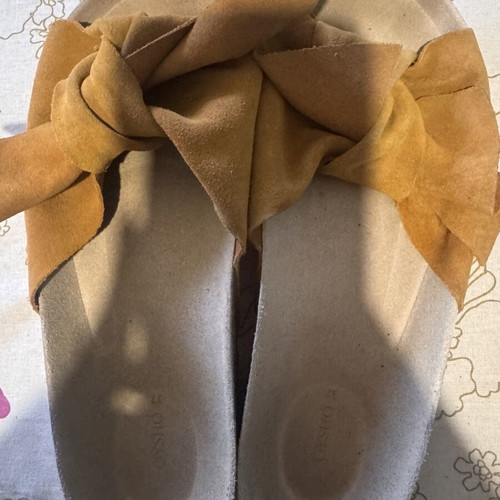 Oysho slippers size 37, mustard yellow
