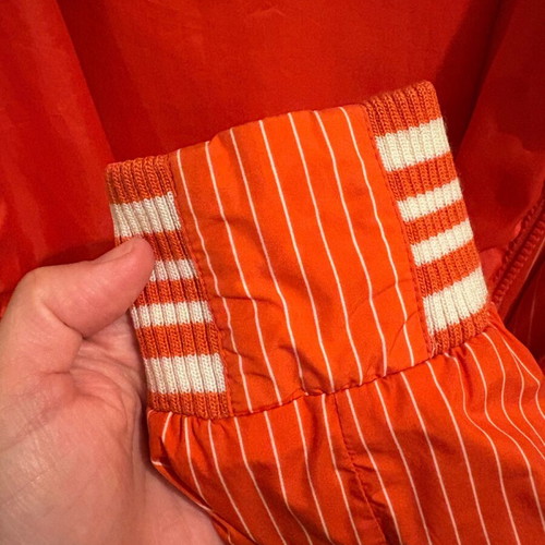 H&M jacket used, thin windbreaker, size S-XS, white orange