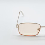 Pull & Bear Gold Rectangular Sunglasses used, Medium