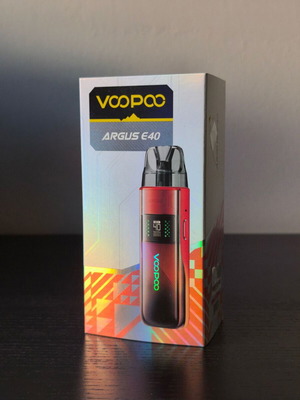 Voopoo Argus E40 Pod System 40W 1800mAh used, red with box and cable