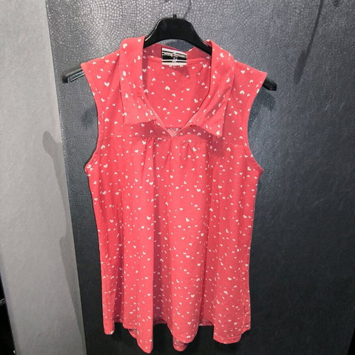 Next red sleeveless blouse new with hearts