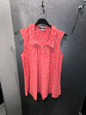 Next red sleeveless blouse new with hearts