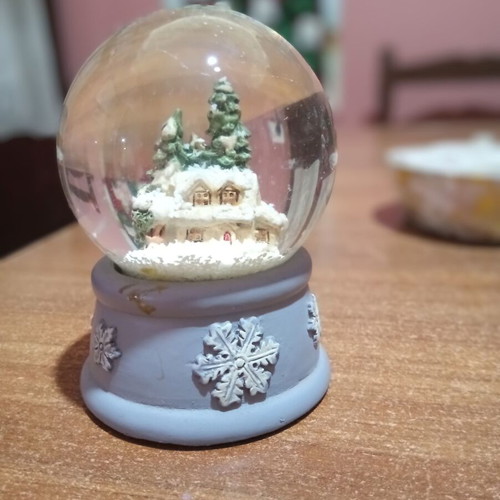 Christmas decoration set with snow globe and snowman new