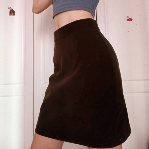 Velvet vintage brown skirt like new, worn