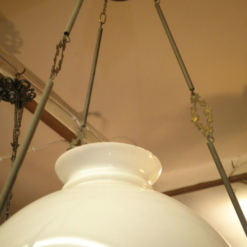 Antique hanging oil lamp used, island style