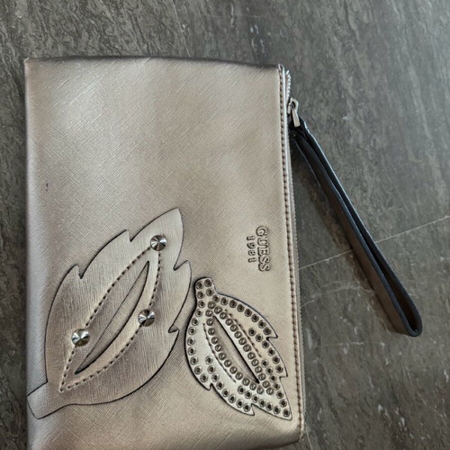 Guess clutch bag like new, pink and gold