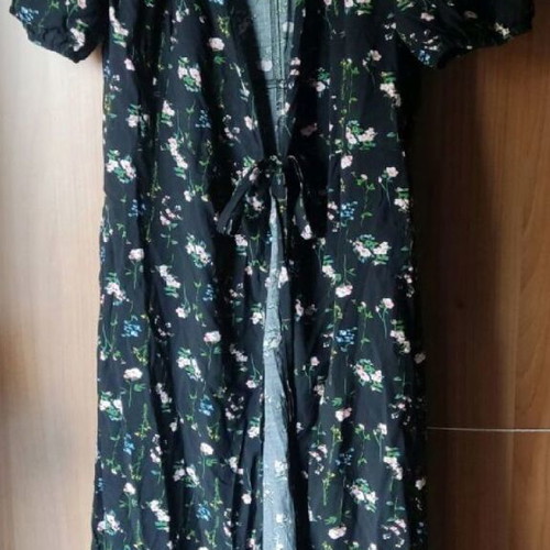 Foreveryoung the lebel dress XL new, long, black with multicolor pattern