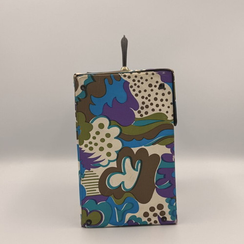 Vintage Psychedelic 7' Vinyl Record Case used, 60s-70s pop art