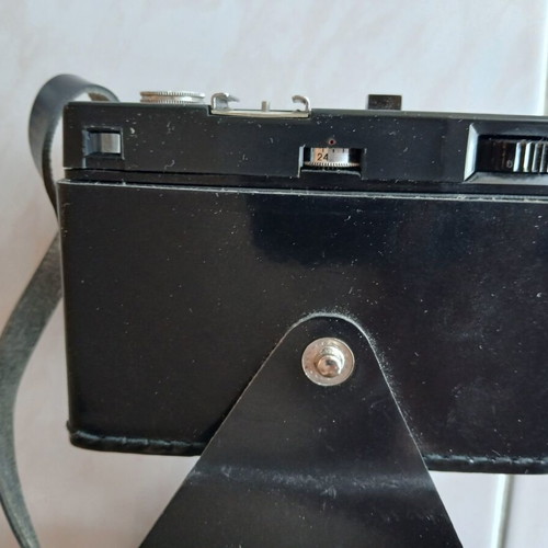 Vintage Smena 8M 35mm camera used with original leather case