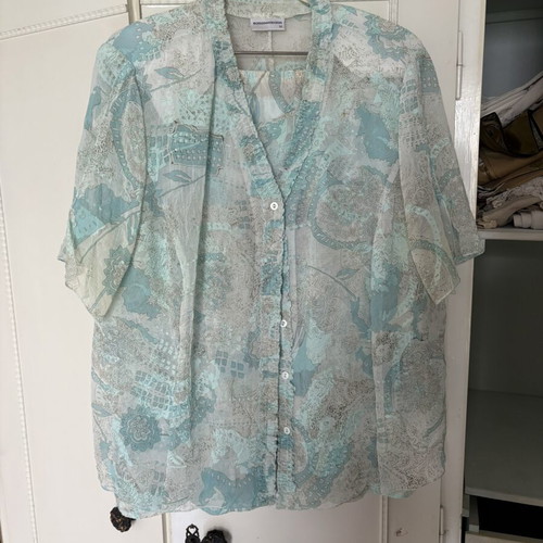 Sommerman set skirt top shirt like new, turquoise, size 50