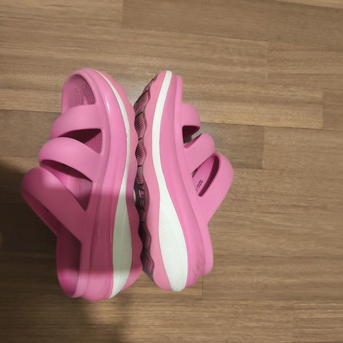 Crocs platform clogs size 41 used, pink fluo
