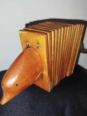 Wooden percussion musical instrument with handles like new