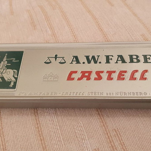 Castell pencil case used, antique from Germany