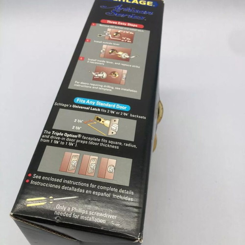 Vintage Schlage Artisan Series door handles pewter finish new, pack of 5