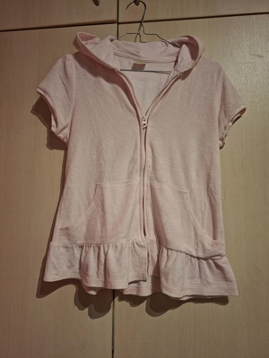 Zara short-sleeve hoodie jacket like new, pink, size 146 cm