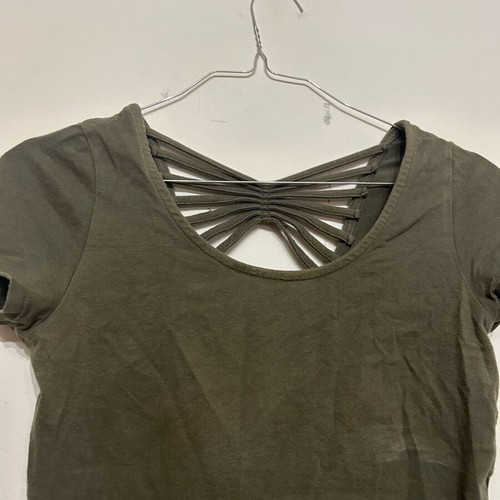 Crop top khaki size S used with back design
