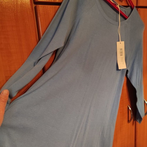 Stefanel cotton dress new, blue royal, size L