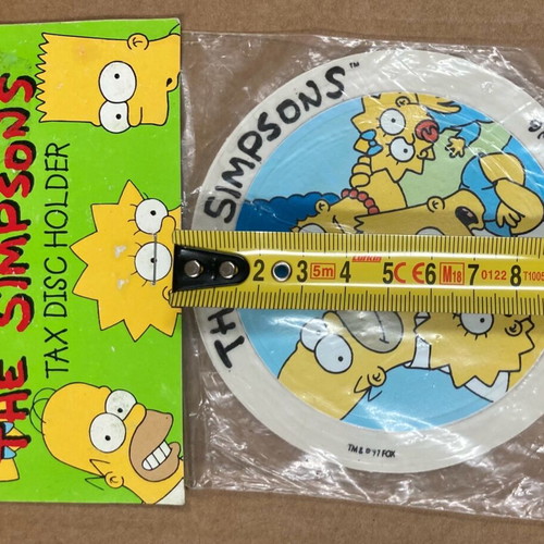 The Simpsons Tax Disc Holder 1997 new Matt Groening