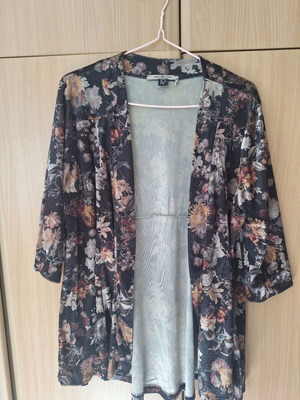Velvet kimono Attrattivo size M like new, black and brown