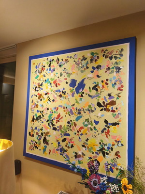 Original abstract painting XL 100x100x2 on canvas new
