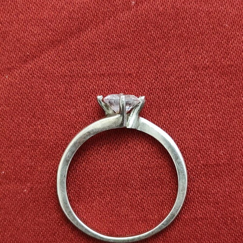 925 ring with diamond new, silver
