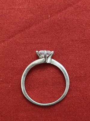 925 ring with diamond new, silver