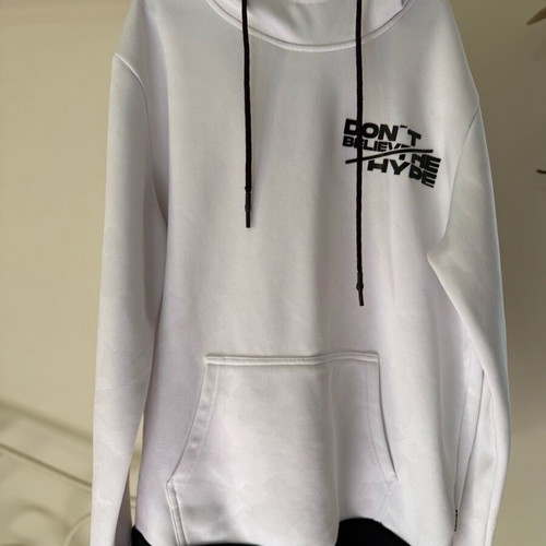 Inside unisex hoodie used, size XL, white and black