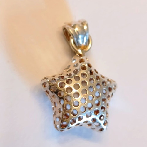 925 Silver Star Motif Pendant like new