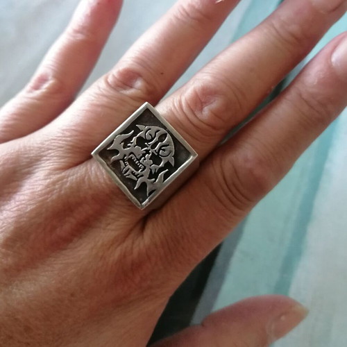 Silver 925 men's skull ring new, Rock Metal Gothic Biker style
