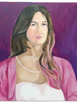 Original Oil Painting Contemporary Elegance like new 55×46 cm
