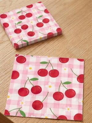 Decoupage napkins double-ply with cherry design new