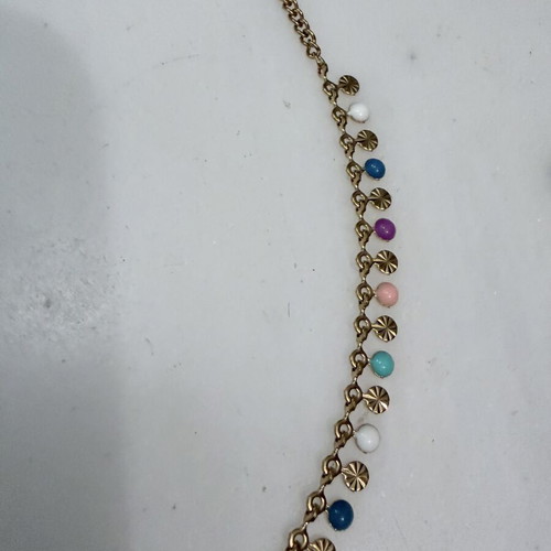 Spectre Lumineux stainless steel necklace with colorful beads