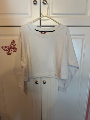 Sweatshirt like new, white, sizes S and M