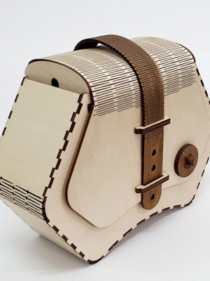 Wooden crossbody bag new with customizable engraving