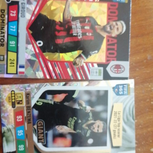 Giant Benzema and Dominator Giroud stickers like new