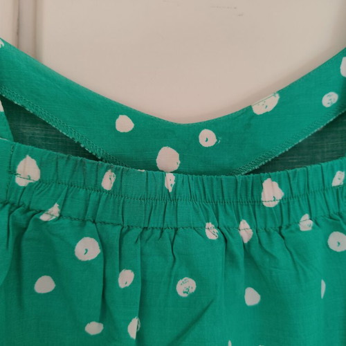 Grace & Mila green polka dot crop top large like new