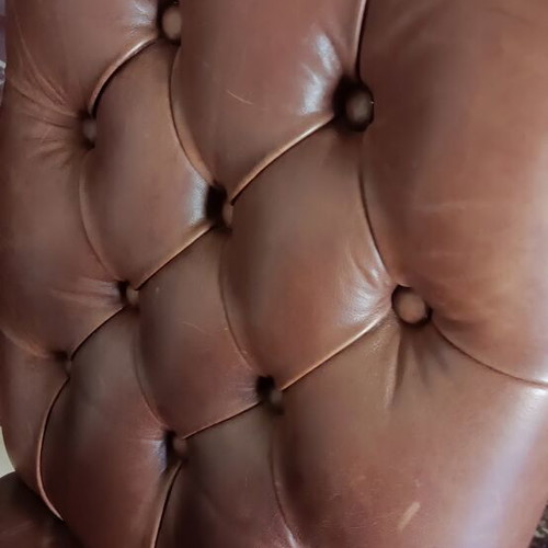 Chair handmade with genuine leather like new