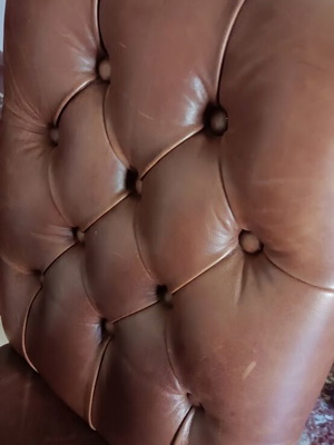 Chair handmade with genuine leather like new