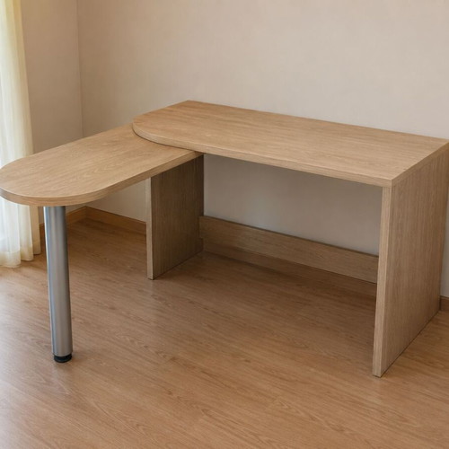 Line Art folding desk with wooden shelf