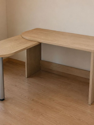 Line Art folding desk with wooden shelf