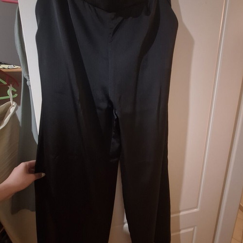 Satin set black with leopard Da-Ma Fashion new, shirt M-L