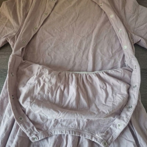 Maternity nightgown with robe, short sleeve and 3/4 sleeve, 100% cotton