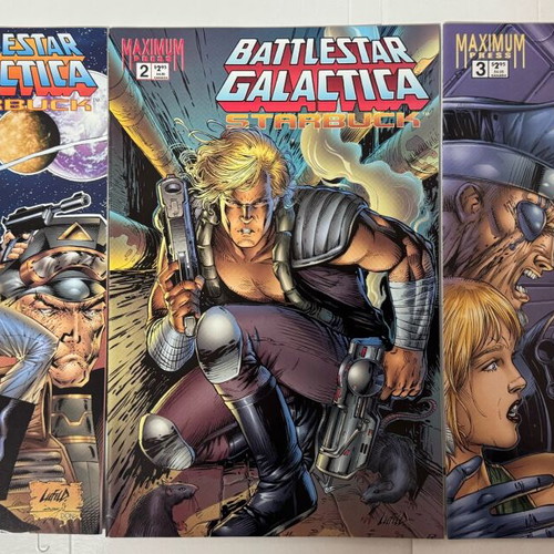 Maximum Press Comics Battlestar Galactica Starbuck issues 1,2,3 set like new